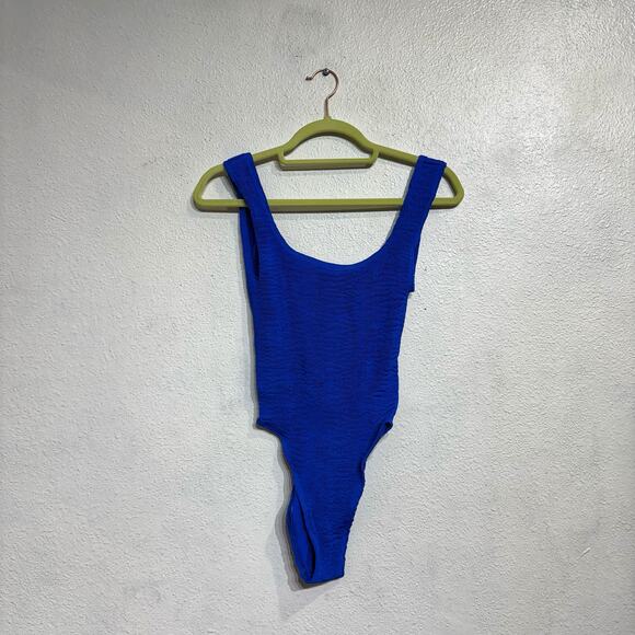 Cleonie Atlantic Blue Bathe MAILOT Low Back One Piece Sz O/S NWT - Picture 2 of 11